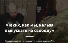  Lenta.ru пошла по стопам «Вечорки» - сняла фильм про заключенных, приговоренных к смерти
