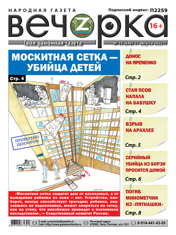 «Вечорка», №35: Москитная сетка — убийца детей
