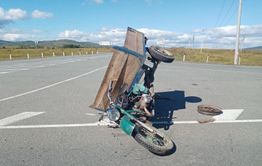 Мотоциклист перевернулся на федеральной трассе Чита-Забайкальск