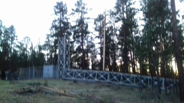 Порыв ветра повалил в Атамановке вышку сотовой связи и несколько сосен (фото)