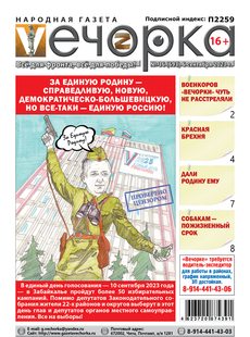 «Вечорка», №36: За Единую Родину — Справедливую, Новую, Демократическо-Большевицкую, но все-таки — Единую Россию!