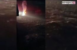 Автомобиль перевернулся и загорелся, уходя от погони в Забайкалье (видео)