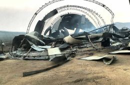 ​В Целинном Краснокаменского района сгорел ангар с пшеницей