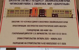 В селе Смоленка под Читой построят школу на 250 мест