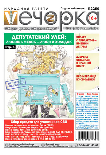 «Вечорка», №24: Депутатский улей: любишь медок — люби и холодок
