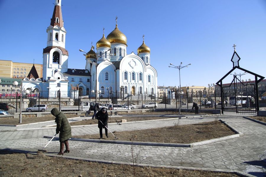 Сквер возле кафедрального собора в Чите откроется спустя 2 года