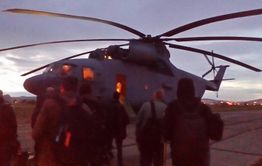 Журналистов доставили на учения на Цуголе вертолетом