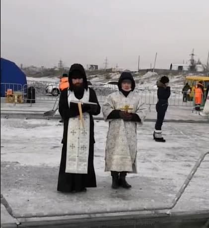 Купель для крещенских купаний освятили на Кеноне в Чите 
