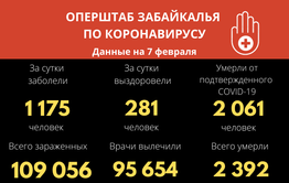 Коронавирусом за сутки заболели 1175 забайкальцев