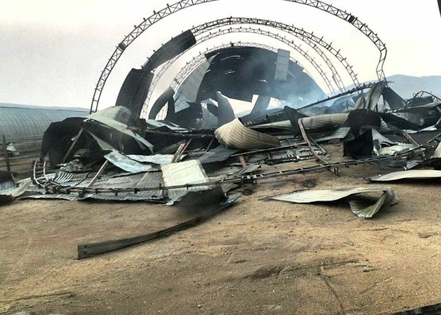 ​В Целинном Краснокаменского района сгорел ангар с пшеницей