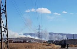Свалка загорелась в Засопке