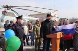 Сотрудники и военнослужащие Росгвардии, которые выполняли задачи спецоперации, вернулись в Читу