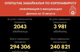 Более 240 тысяч забайкальцев привились от коронавируса