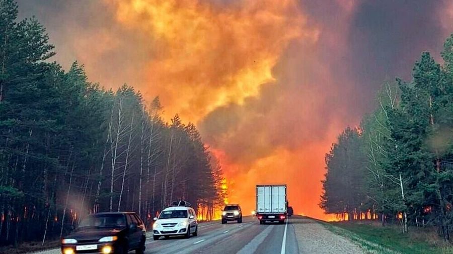 В Каларском районе  - пожар