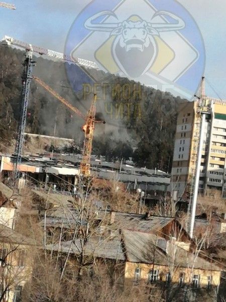 В Чите ликвидирован пожар на башенном кране