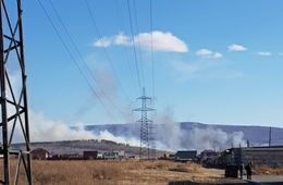 Свалка загорелась в Засопке