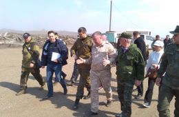 Осипов посетил выгоревшее село Тасырхой
