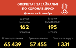 В Забайкалье выявили 162 новых случая заражения коронавирусом за сутки