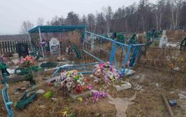 Коровы разрушили могилы на кладбище в селе Забайкалья