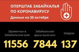 В Забайкалье за сутки от COVID-19 скончались 5 человек, еще 229 человек заболели