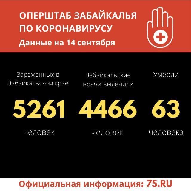 Еще 66 новых больных коронавирусом выявили за сутки в Забайкалье 