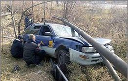 Водитель службы такси «Максим» оказался зажатым в кустах на улице Кирова