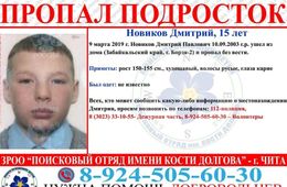Нашелся 15-летний подросток, потерявшийся в Борзе