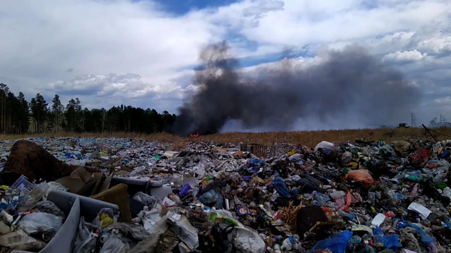 Вечорка ТВ: Пожар на свалке под Читой