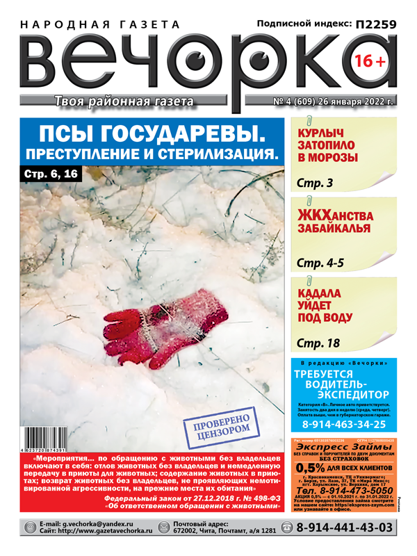 «Вечорка», № 4: Псы государевы. Преступление и стерилизация.