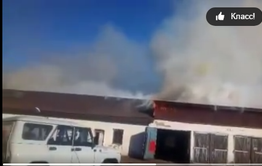 В Балее горят гаражи ДЭУ (видео)