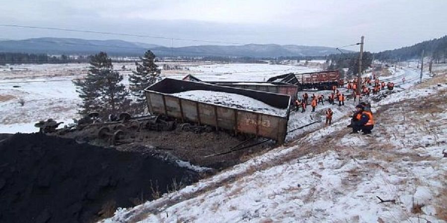 Движение полностью восстановлено на месте схода 12-ти вагонов в Забайкалье 