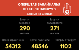 В Забайкалье за сутки 271 человек вылечился от коронавируса