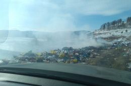 В Красночикойском районе горит свалка