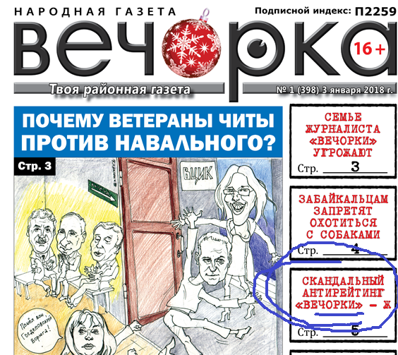 «Вечорка» № 1 (398): Антинародный рейтинг «Вечорки» — 2017 (Ж)