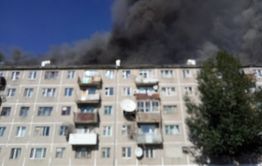 В Даурии горит многоквартирный дом. Есть пострадавший.