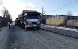 В Шилке асфальтируют ул. Лазо в минусовую температуру без спецтехники