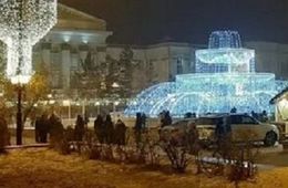 ​Фонтан и каток открыли на площади Ленина в Чите