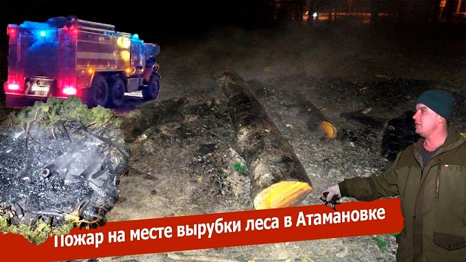 Вечорка ТВ: Пожар на месте вырубки леса в Атамановке