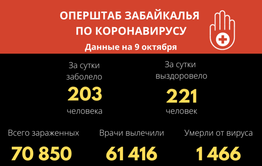 Второй день в Забайкалье зарегистрировали более 200 зараженных коронавирусом