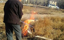 Глава администрации Ясной дал команду выжигать траву в сильный ветер