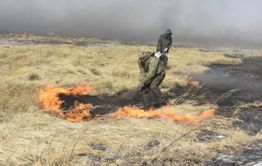 Лесных пожаров нет, но сухая трава в Забайкалье горит — пожарные шесть раз выезжали на вызовы