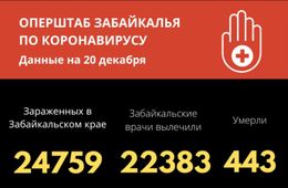 За сутки 257 забайкальцев заболели ковидом, 6 человек скончались