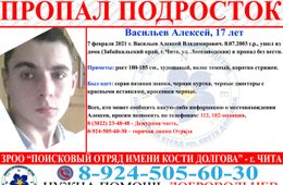 Без вести пропал 17-летний подросток в Чите