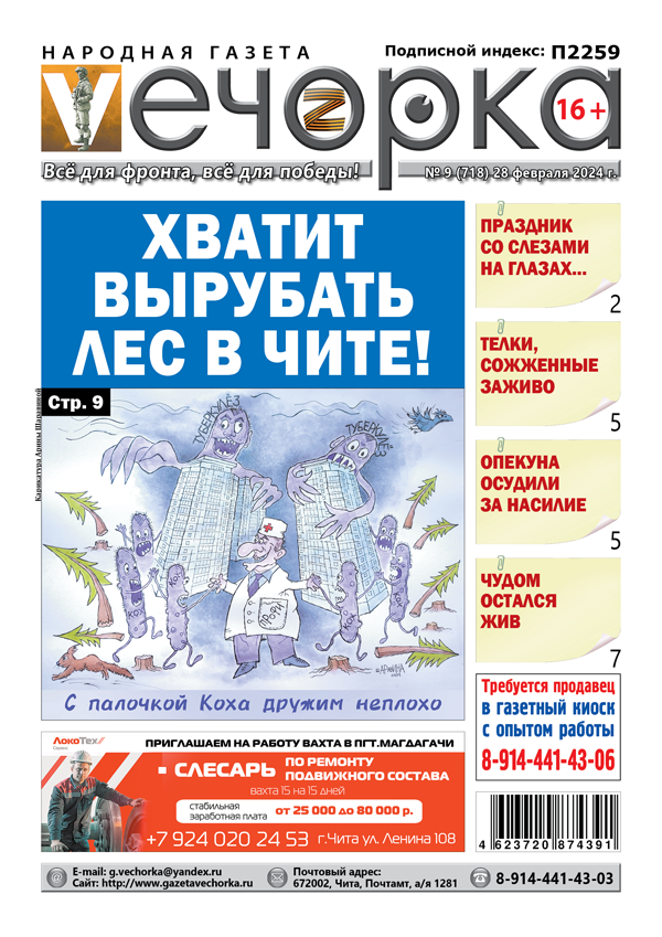 «Вечорка» № 9: Хватит вырубать лес в Чите