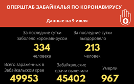 В Забайкалье зарегестрировали десять летальных случаев от коронавируса