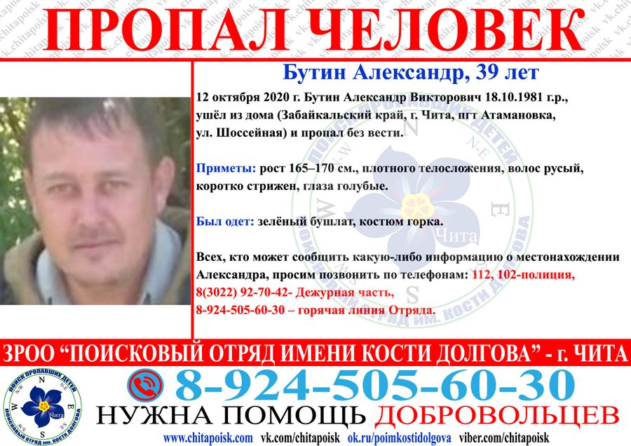 Тело пропавшего 12 октября мужчины нашли в Атамановке. Задержан подозреваемый в убийстве.