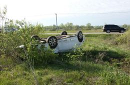 Водитель перевернулся на трассе в Красночикойском районе