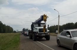 Проезд по затопленной трассе Сибирь перед Тулуном открыли (видео)