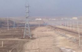 ​Степь горит у Харанорского разреза