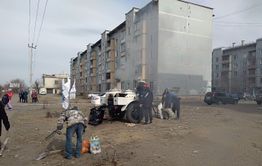 Полевую кухню привезли на субботник в один из районов Читы